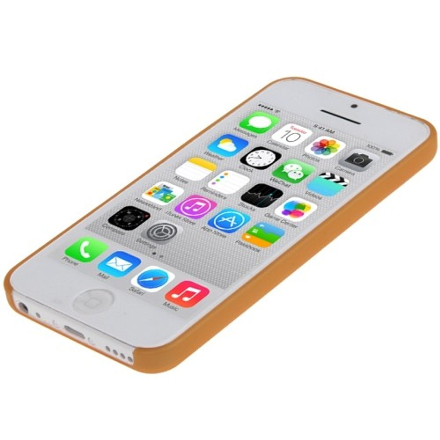 KÖNIG DESIGN Handyhülle, Backcover, Apple, 5c, Orange iPhone