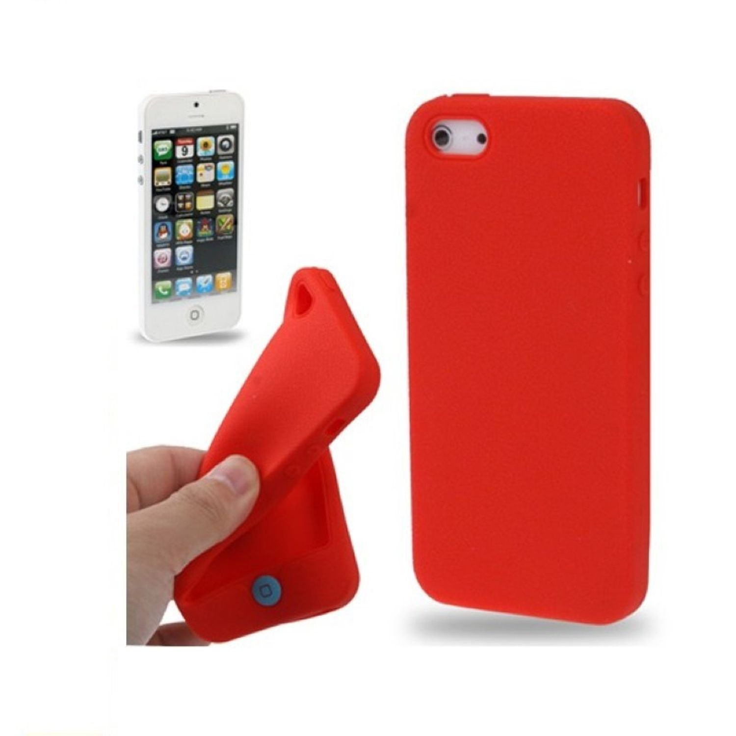 KÖNIG DESIGN Handyhülle, Backcover, Rot 5s iPhone / SE, Apple, 5 