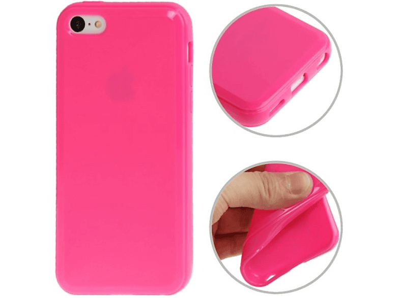 Apple, Handyhülle, 5c, KÖNIG iPhone Rosa DESIGN Backcover,