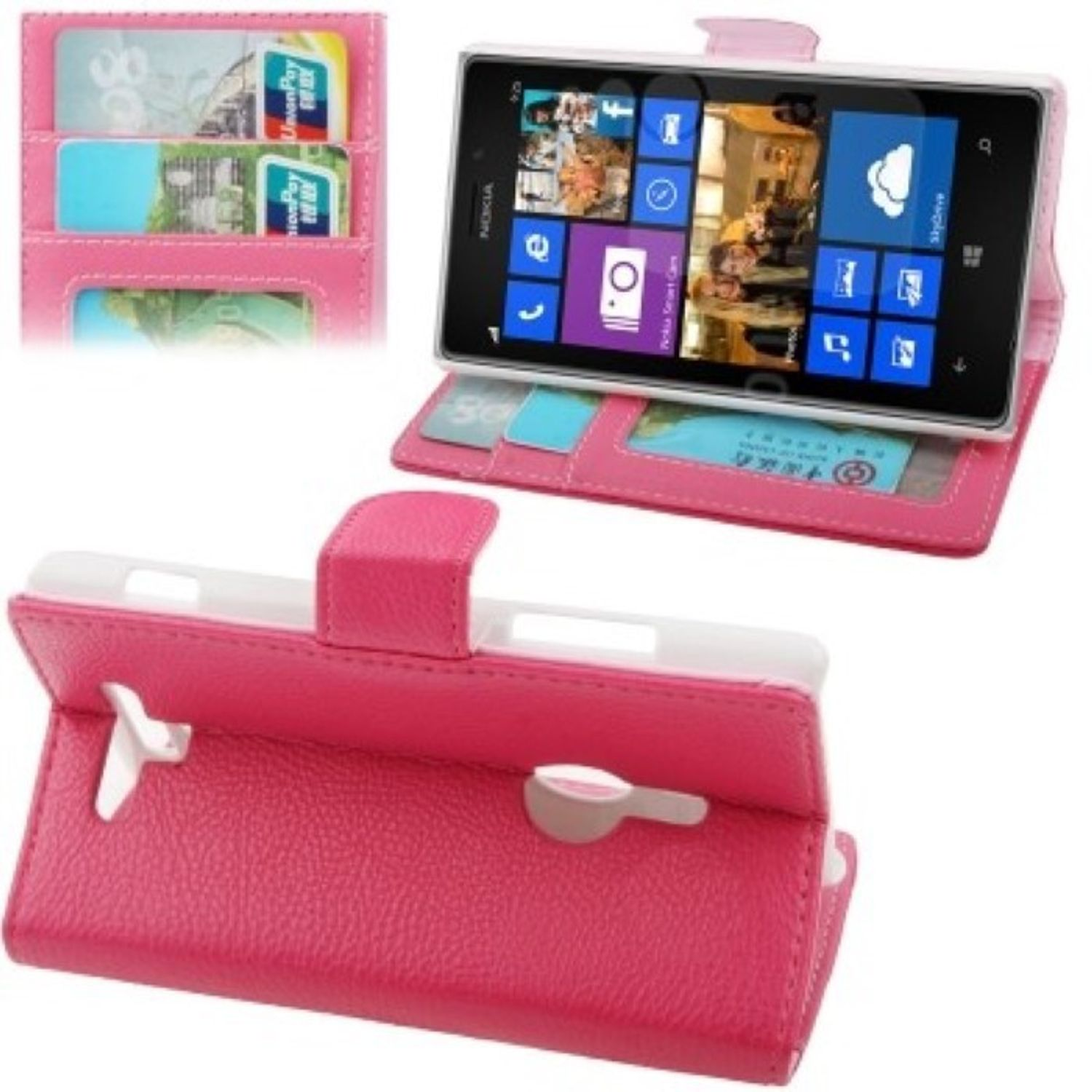 Rosa Nokia, Lumia DESIGN KÖNIG 925, Backcover, Handyhülle,