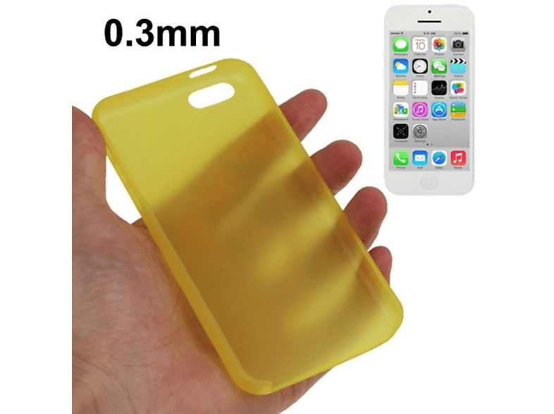 KÖNIG DESIGN Handyhülle, Apple, 5c, Gelb iPhone Backcover
