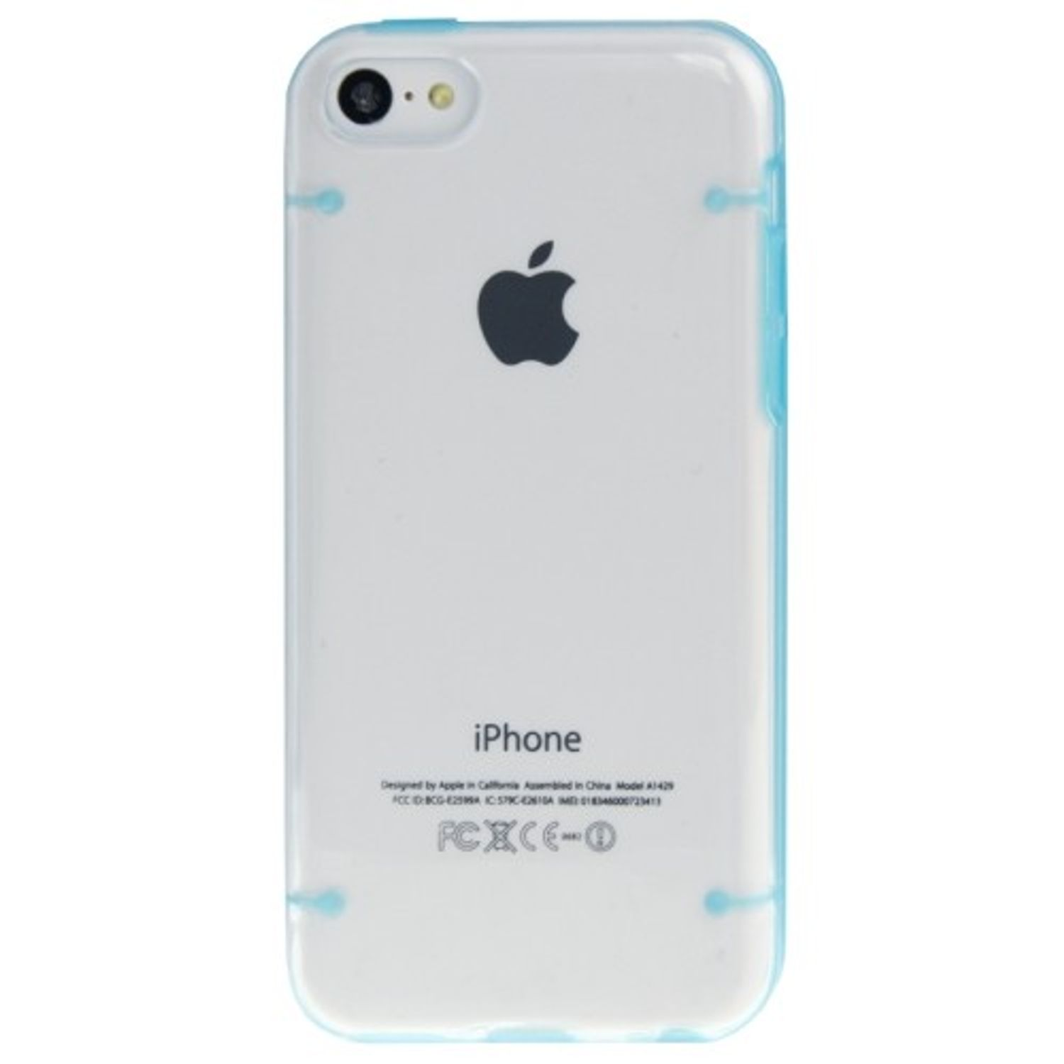 DESIGN Blau Apple, iPhone Handyhülle, Backcover, 5c, KÖNIG