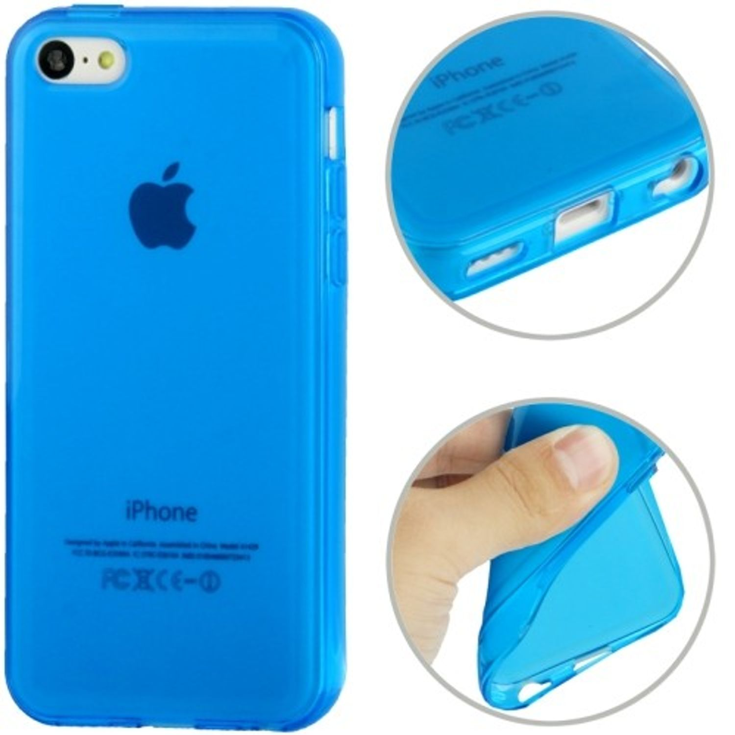 Blau 5c, DESIGN Apple, iPhone KÖNIG Backcover, Handyhülle,