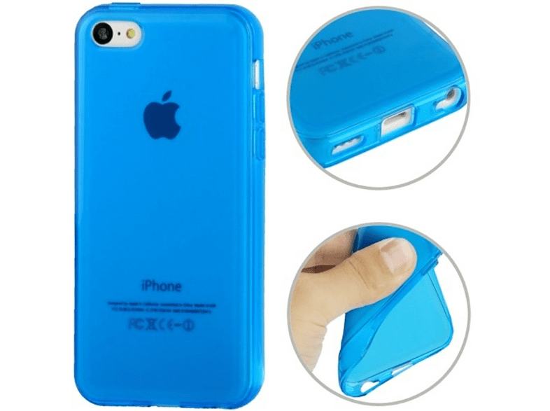 Blau 5c, DESIGN Apple, iPhone KÖNIG Backcover, Handyhülle,