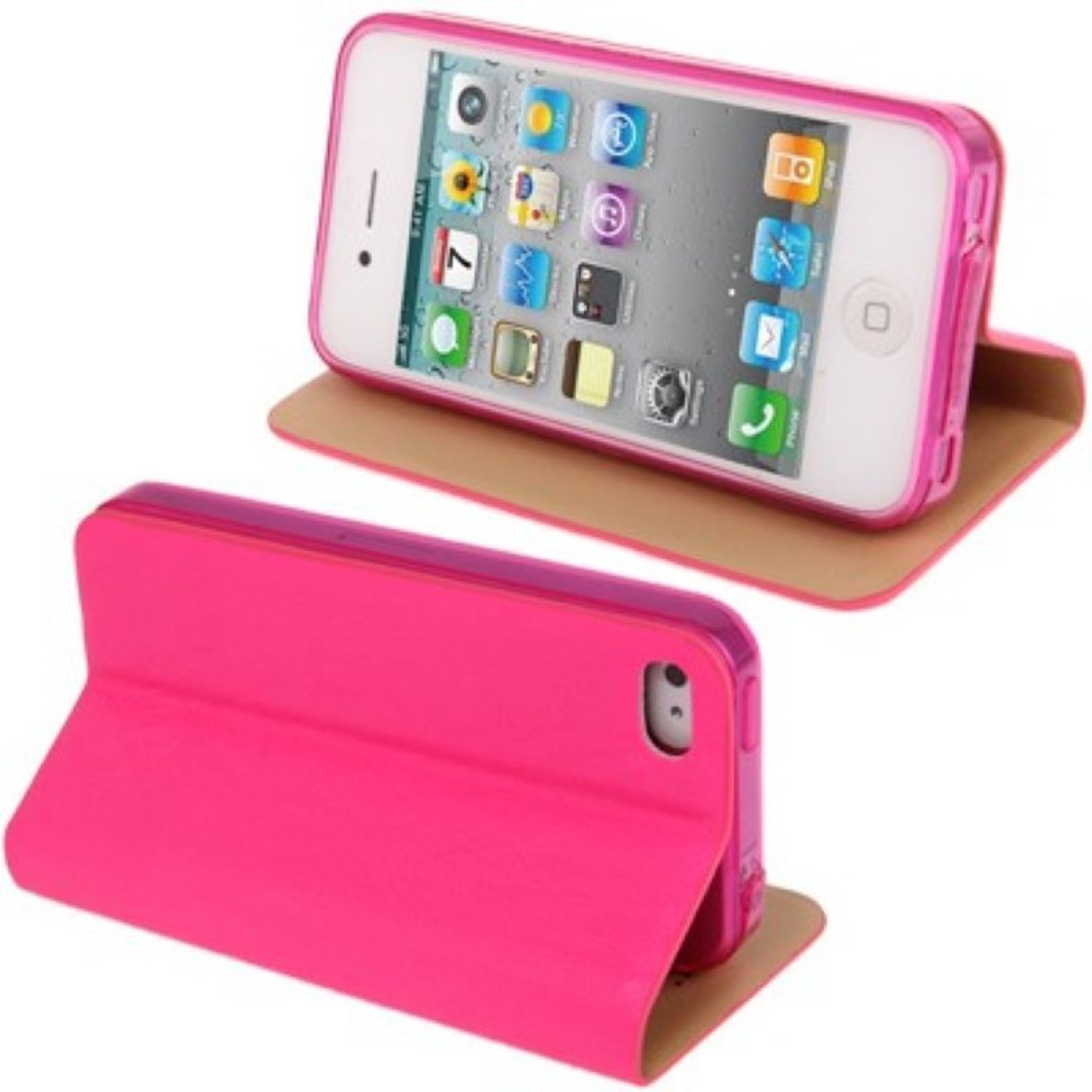 Rosa iPhone DESIGN KÖNIG Apple, 4 Backcover, 4s, Handyhülle, /