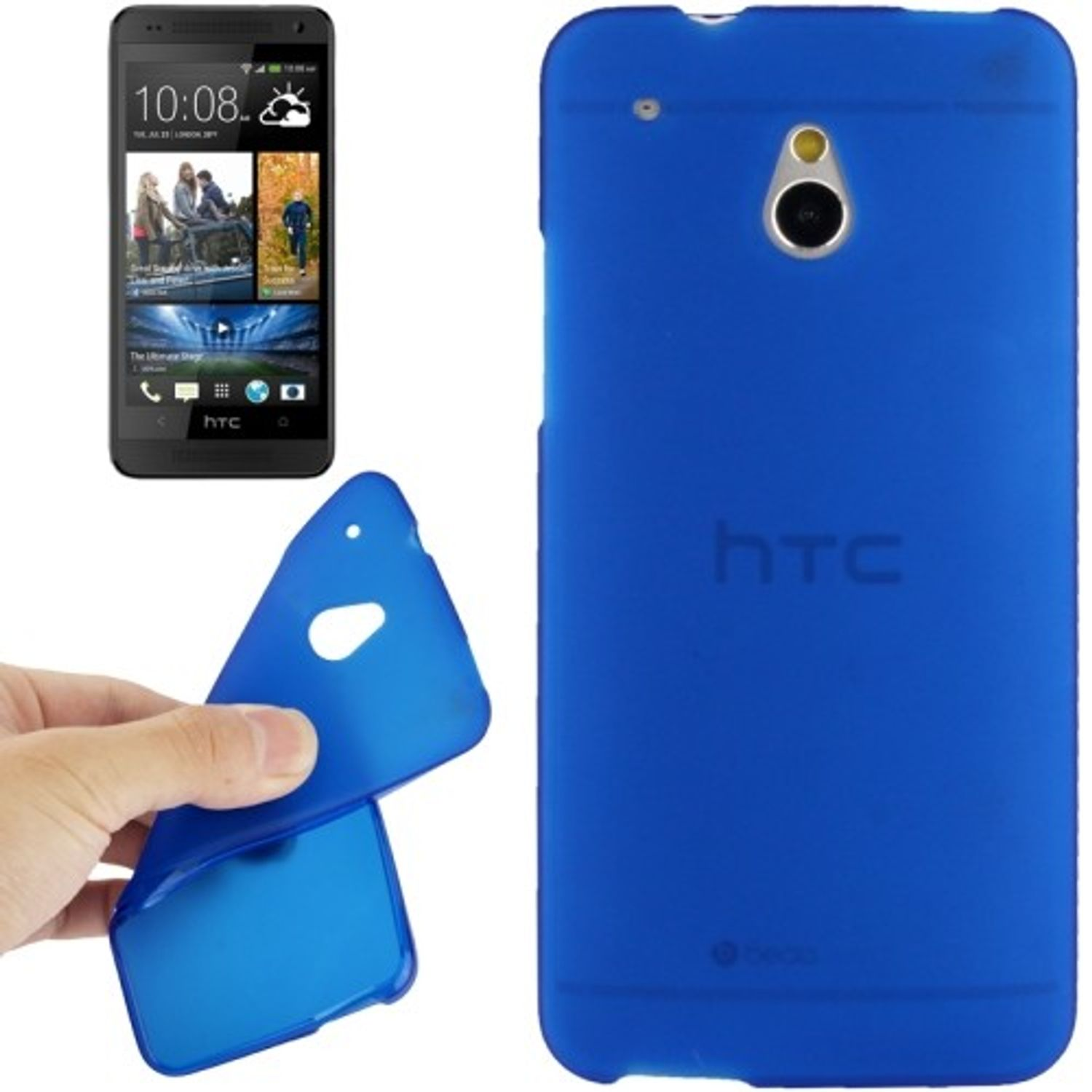 KÖNIG DESIGN Handyhülle, Backcover, Mini, One Blau HTC
