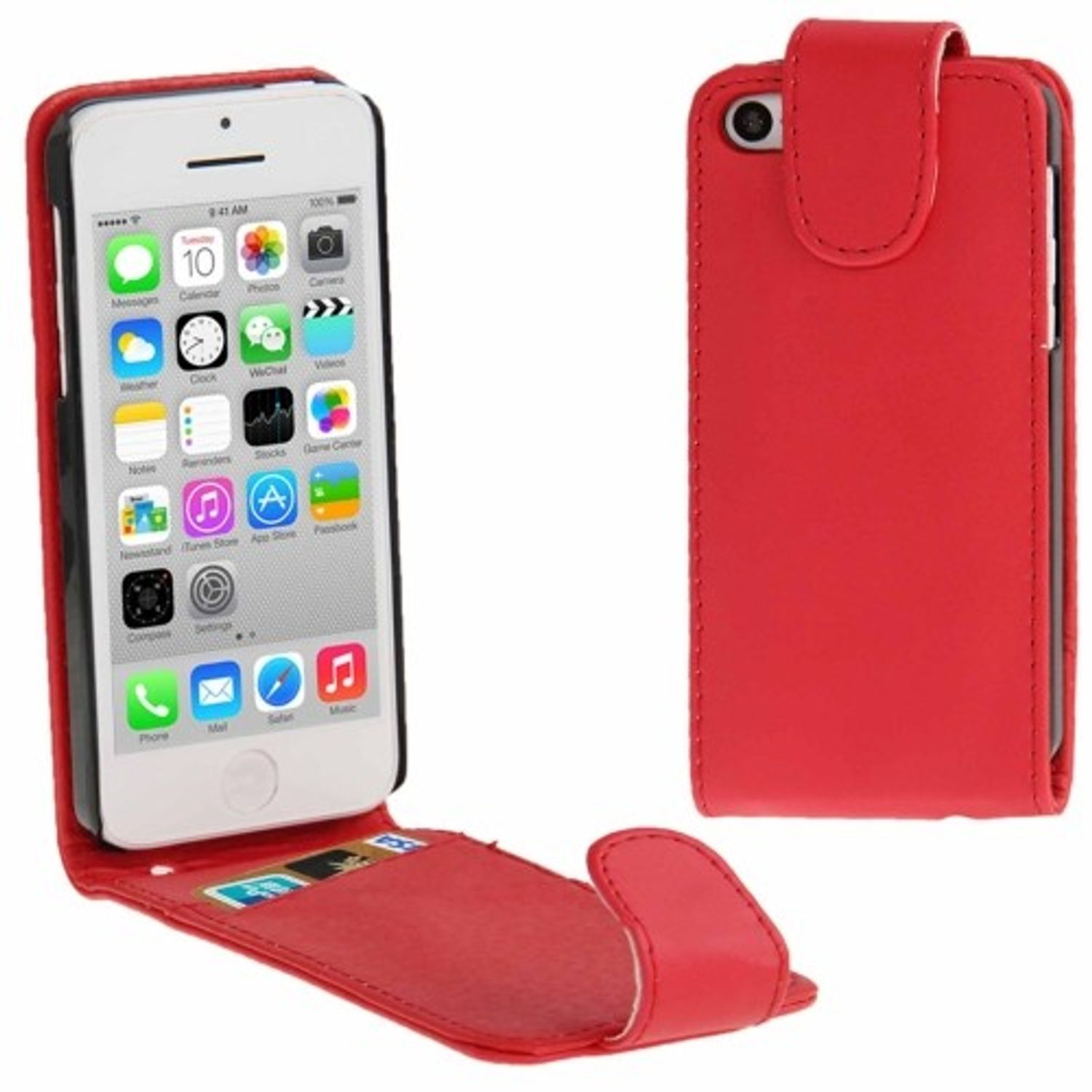 KÖNIG DESIGN Handyhülle, Backcover, 5c, Apple, Rot iPhone