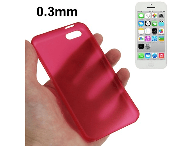 KÖNIG DESIGN Handyhülle, Backcover, Apple, iPhone Rot 5c
