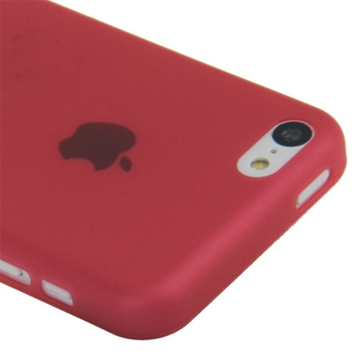 iPhone 5c, Apple, KÖNIG DESIGN Backcover, Rot Handyhülle,
