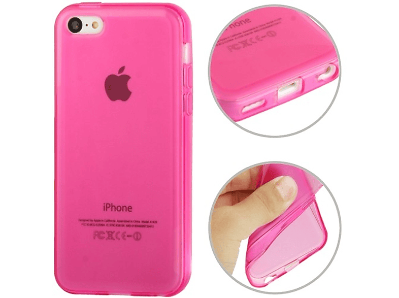 KÖNIG DESIGN Handyhülle, Backcover, Apple, iPhone Rosa 5c