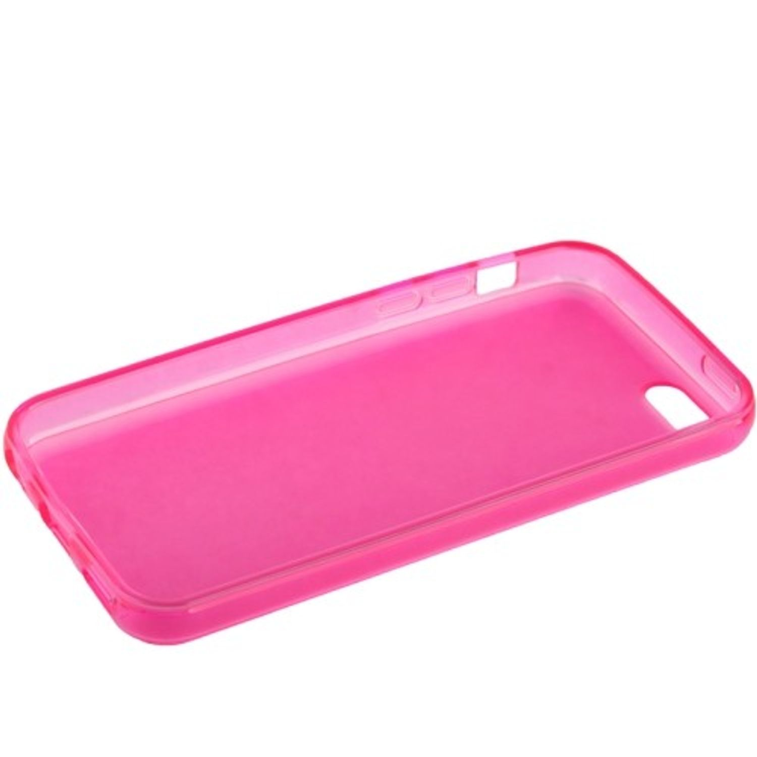 Eine pinkfarbene Handyhülle auf weißem Hintergrund.