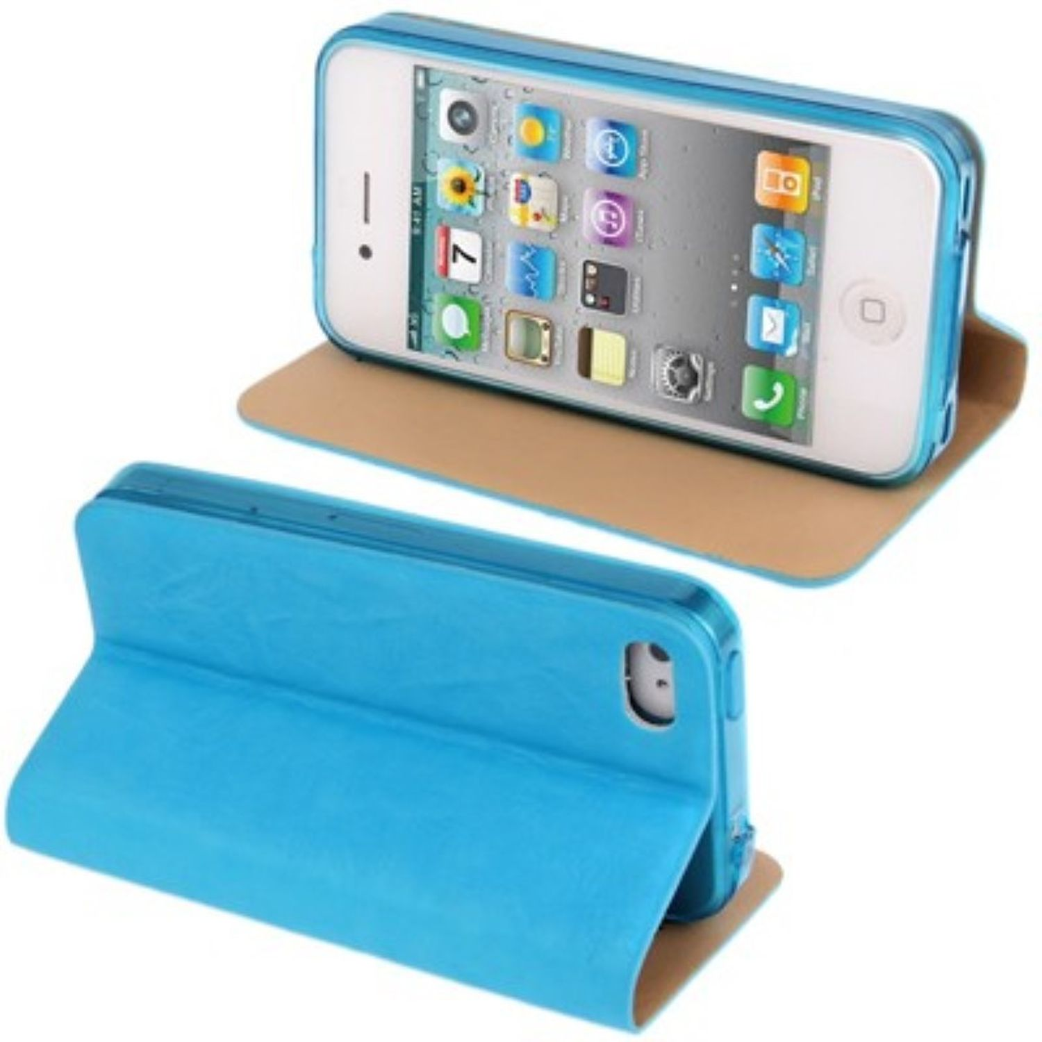 KÖNIG DESIGN Handyhülle, Backcover, / Blau 4s, 4 Apple, iPhone