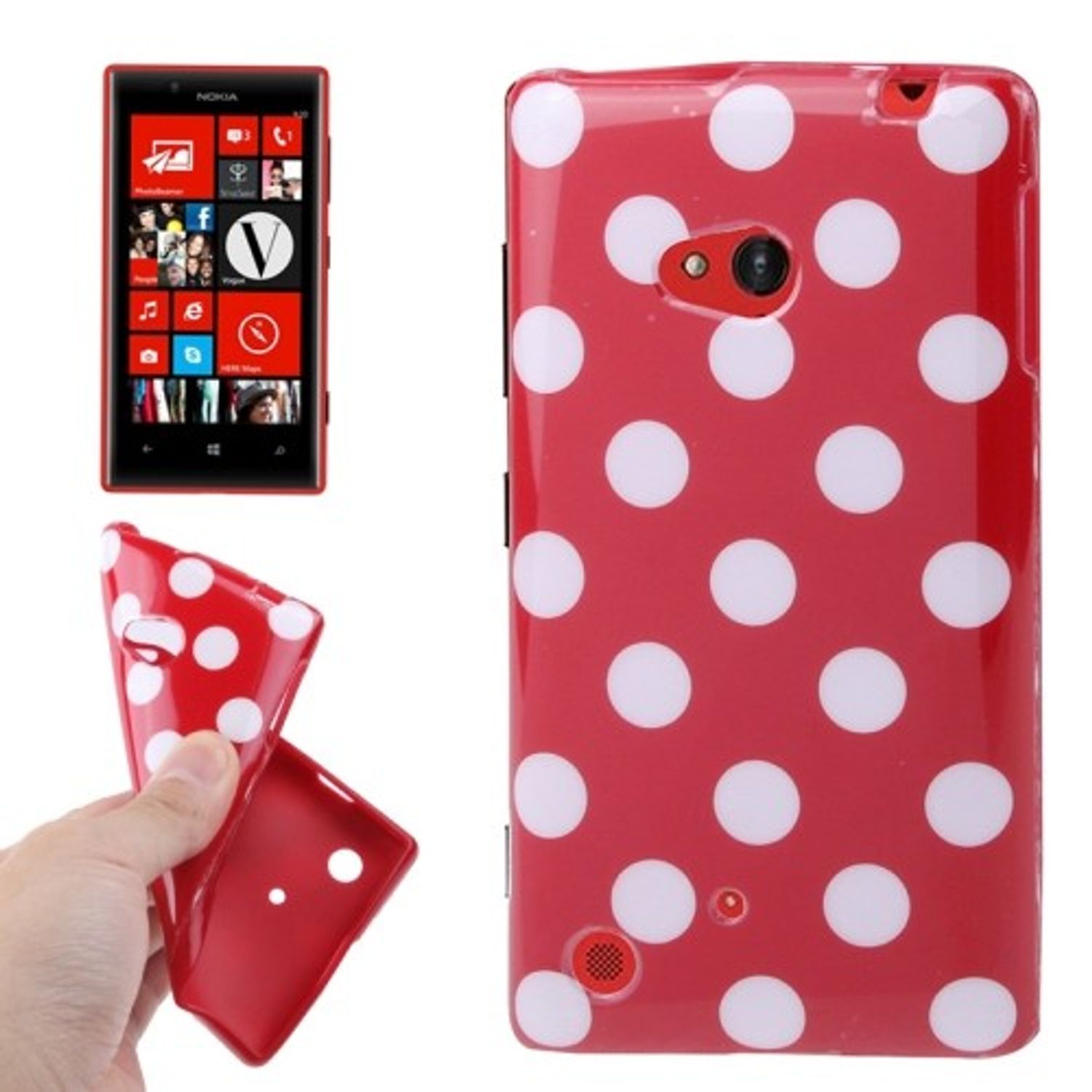 Nokia, 720, Backcover, KÖNIG Rot DESIGN Handyhülle, Lumia
