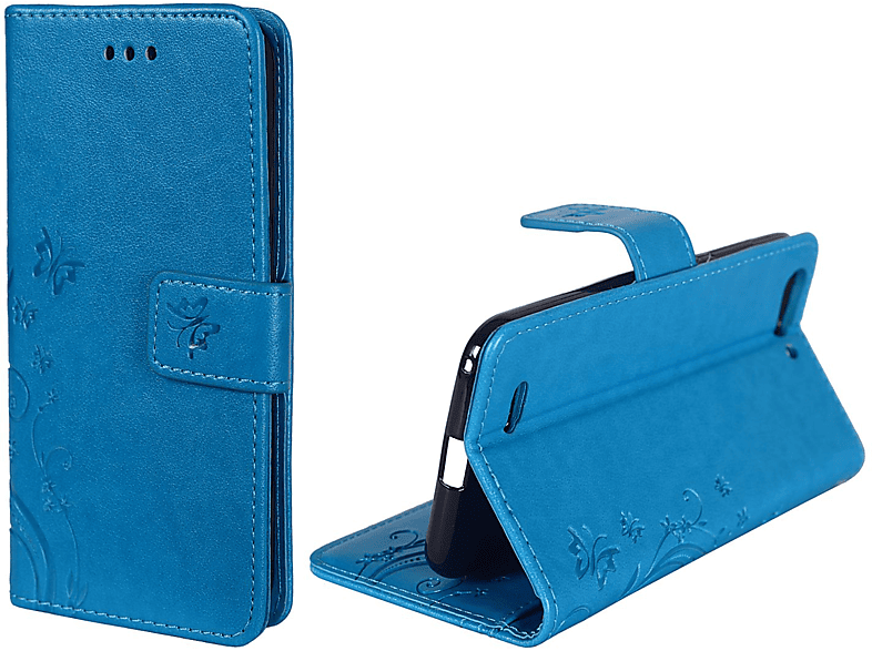 ZTE, V6, Blau Handyhülle, Bookcover, KÖNIG DESIGN Blade