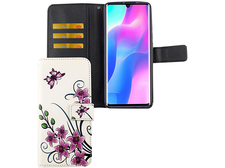 KÖNIG DESIGN Handyhülle, Weiß Bookcover, 10 Mi Lite, Xiaomi, Note