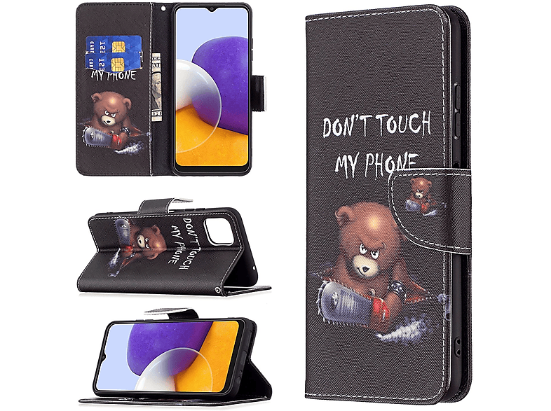 10 Book A22 5G, Bookcover, DESIGN Samsung, Case, KÖNIG Galaxy