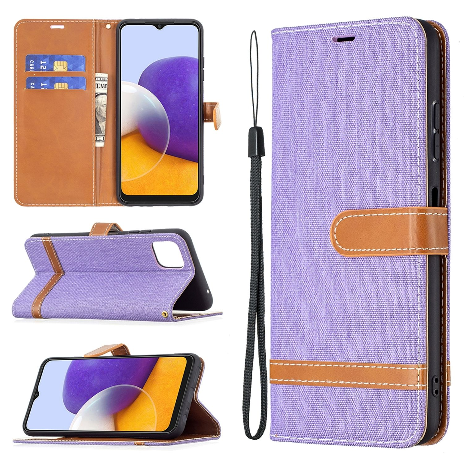 A22 Bookcover, Case, KÖNIG DESIGN Book Galaxy 110 5G, Samsung,