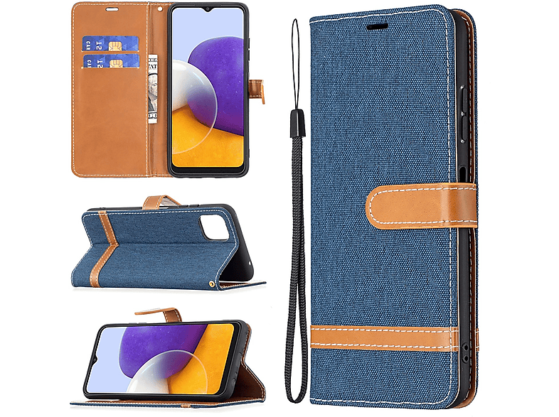 Samsung, 60 DESIGN Case, KÖNIG A22 Bookcover, Book 5G, Galaxy