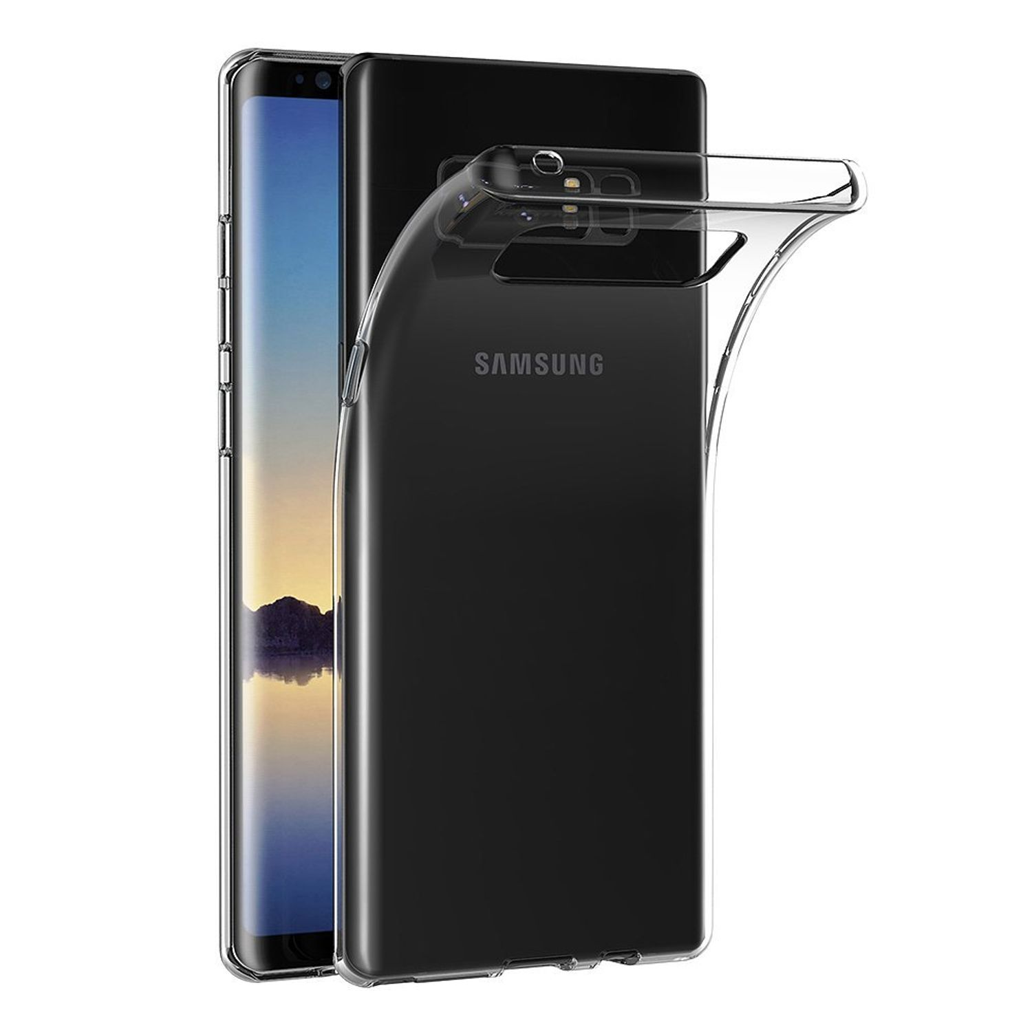 8, KÖNIG Note Handyhülle Bumper, Samsung, Transparent Galaxy Dünn Ultra Backcover, DESIGN