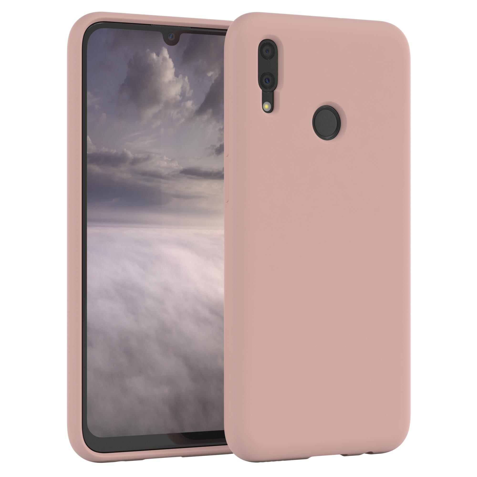 Premium Smart P (2019), Rosa Handycase, Braun EAZY Silikon CASE Huawei, Backcover,
