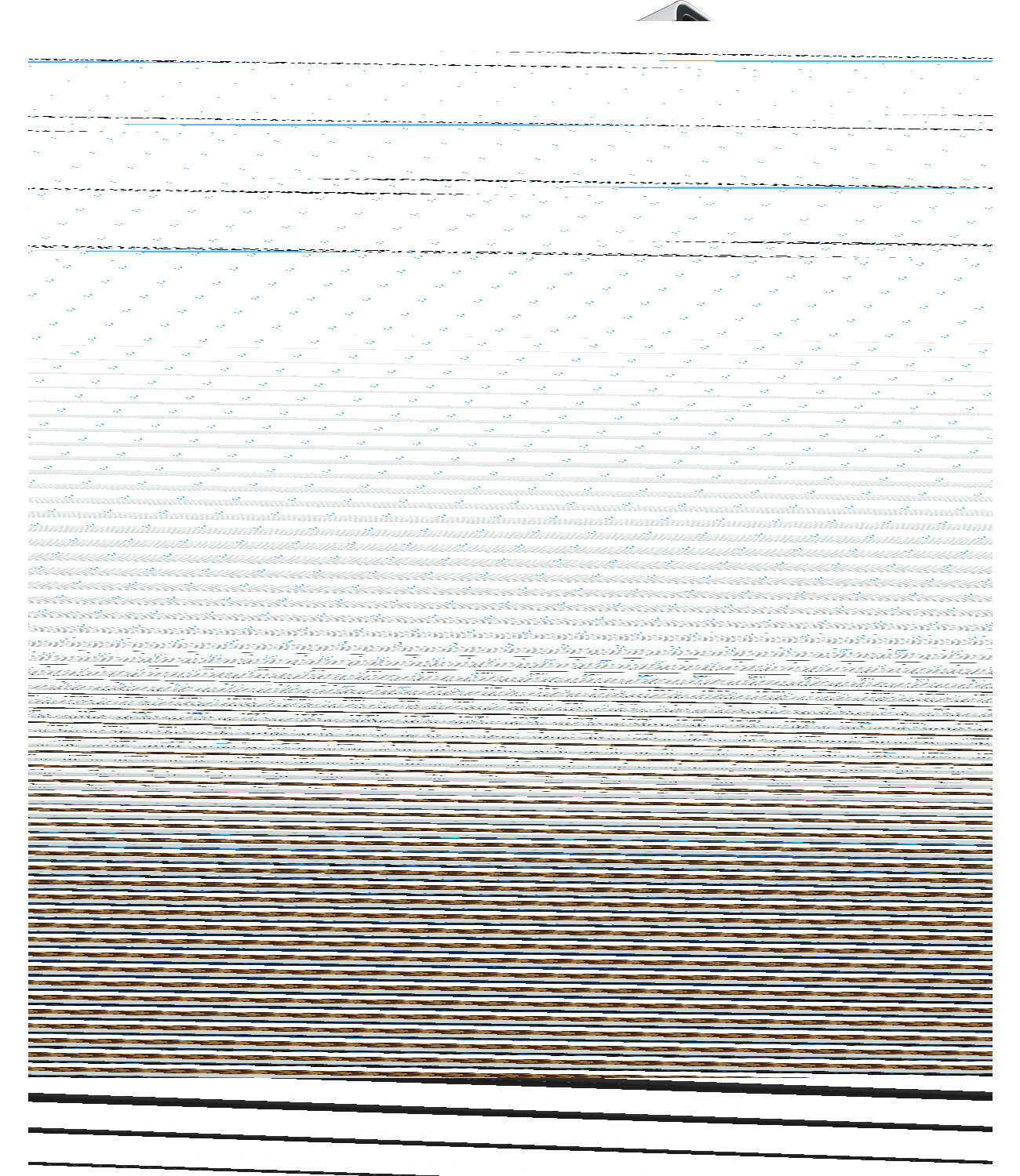 Une série de lignes horizontales avec quelques petits points bleus, créant un motif visuel.