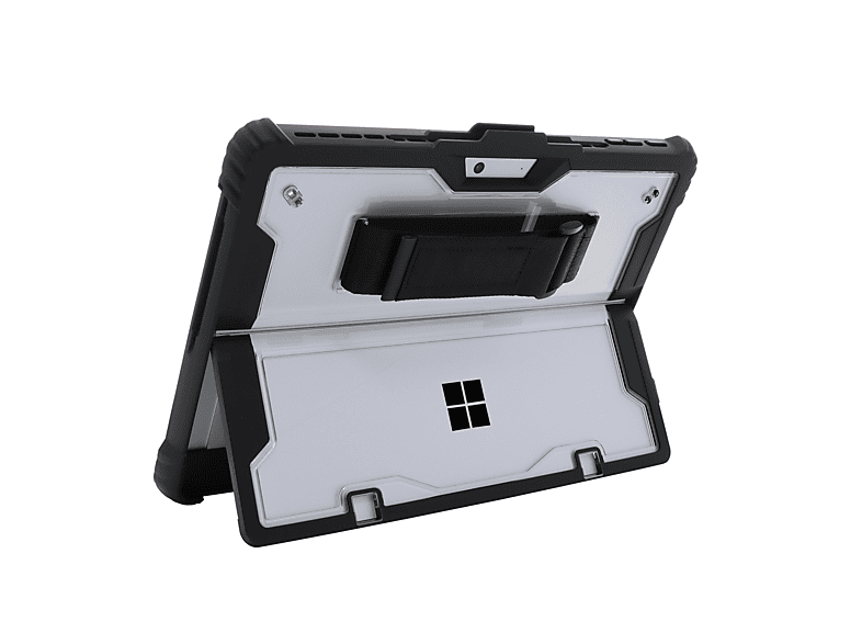 HONJU Handstrap Case / Backcover Kunststoff, schwarz für Schutzhülle transparent Microsoft