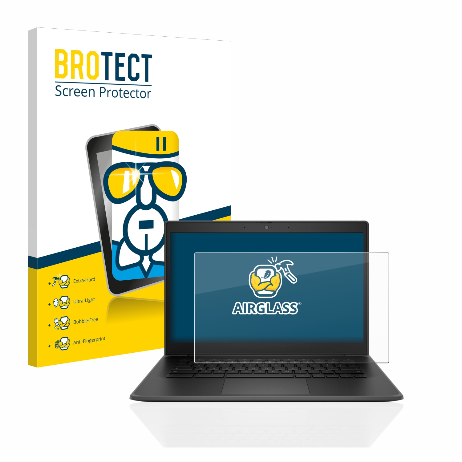 G10) BROTECT Airglass Chromebook klare 14 Schutzfolie(für HP Fortis