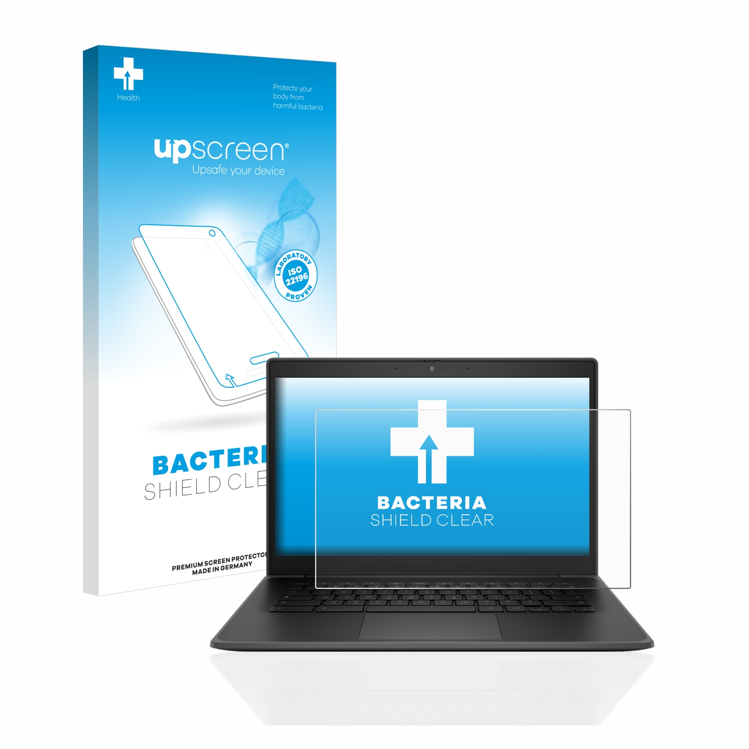 UPSCREEN antibakteriell G10) Schutzfolie(für Fortis HP klare Chromebook 14