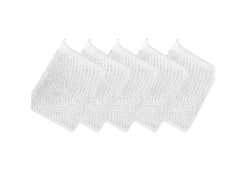 INF Filtertüten für Aquarien 5er cm × Pack Weiß Aquarienfilterbeutel 25 30