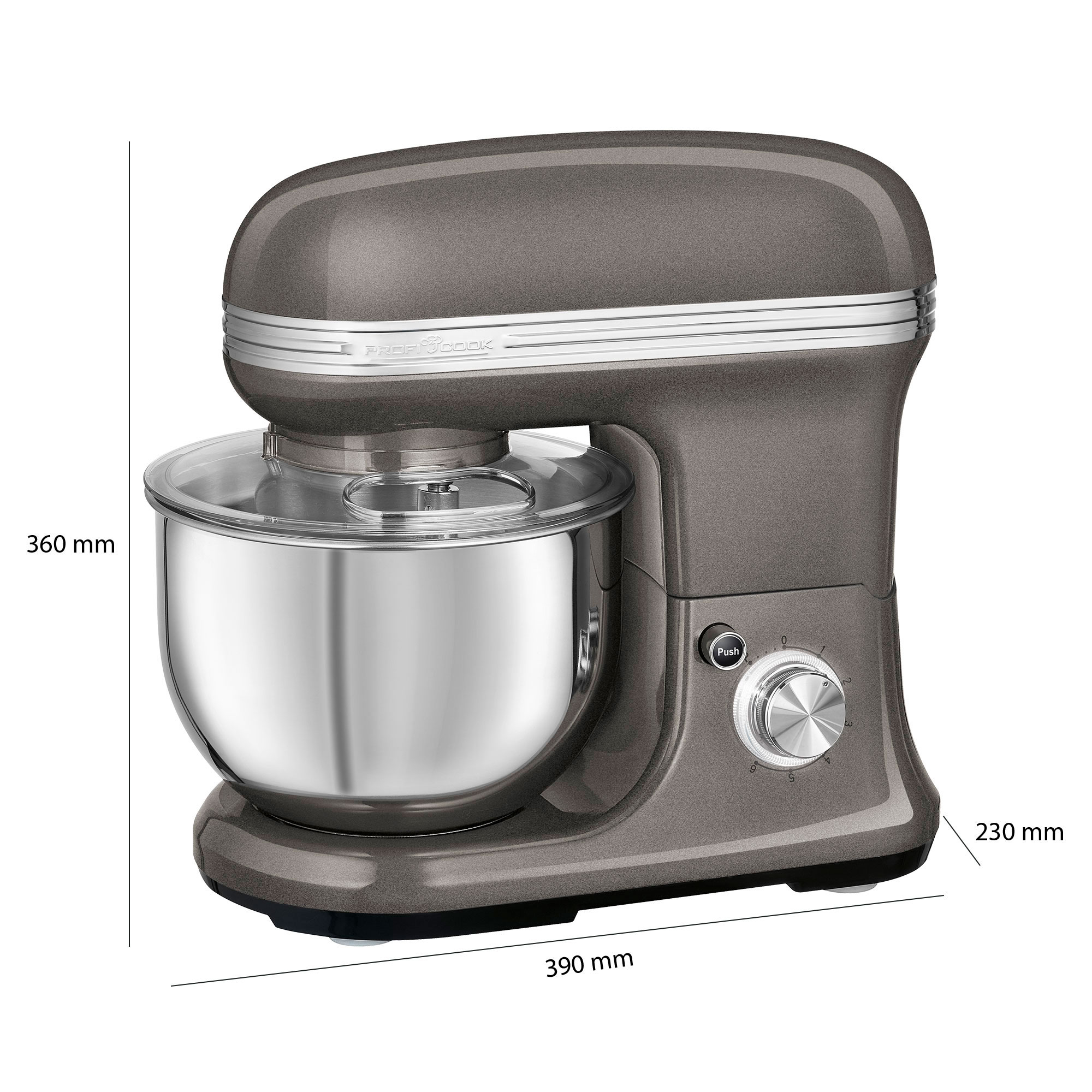 l) Küchemaschine (1200 1197 PC-KM 9999 Grau Watt, PROFICOOK