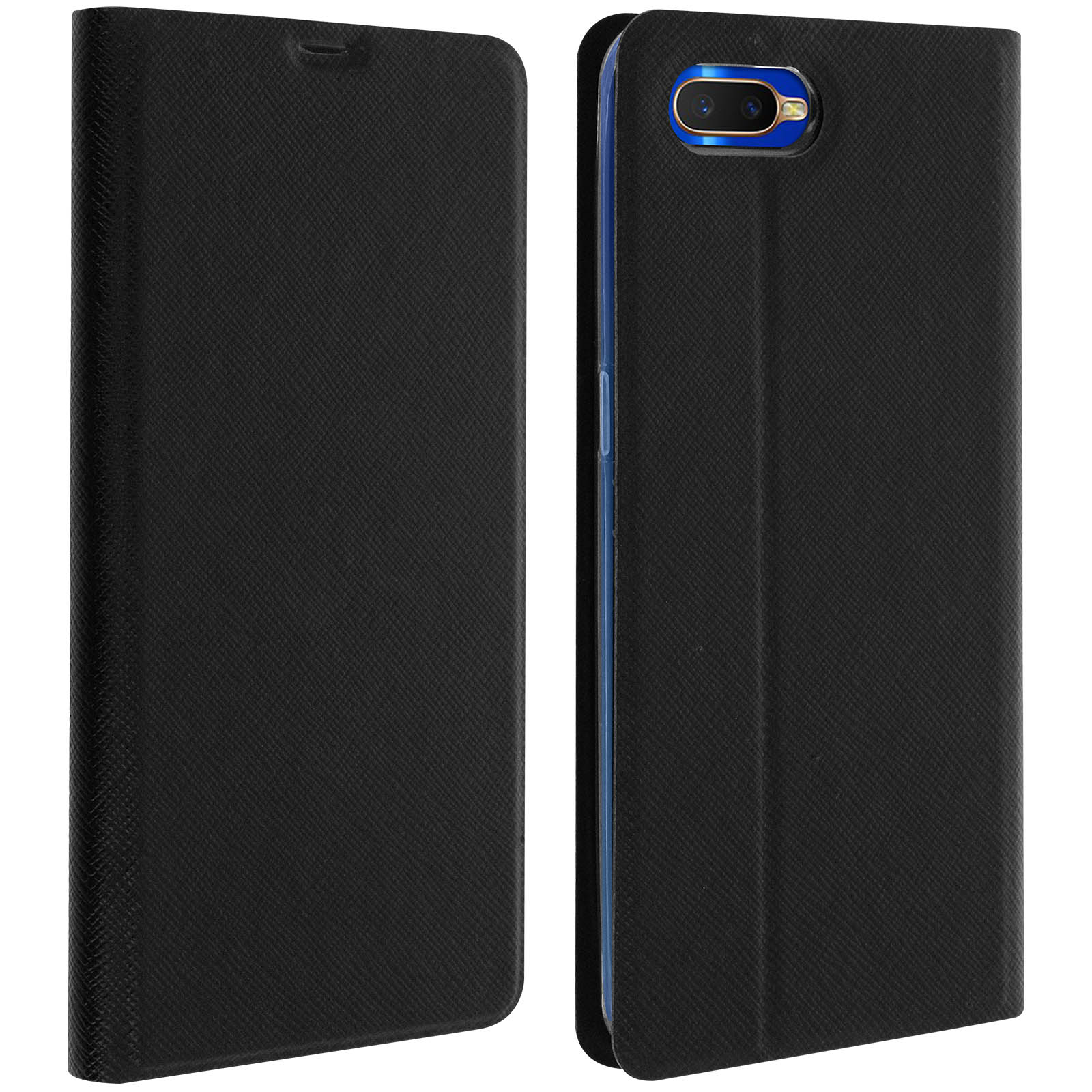 Series Bookcover, Big aus RX17 Schwarz Handytasche Neo, BIGBEN Kunstleder, Oppo,