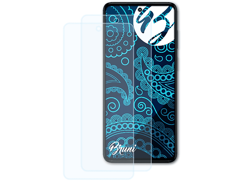 BRUNI 2x Basics-Clear Schutzfolie(für Motorola Moto G82) | Displayschutzfolien & Gläser