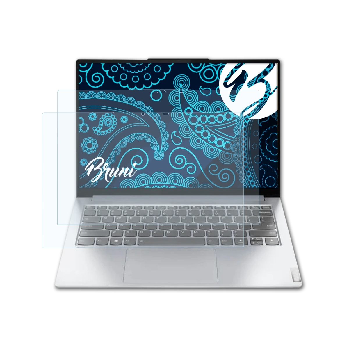 BRUNI 2x Basics-Clear Pro 7i Inch)) Schutzfolie(für Lenovo Yoga Slim (14