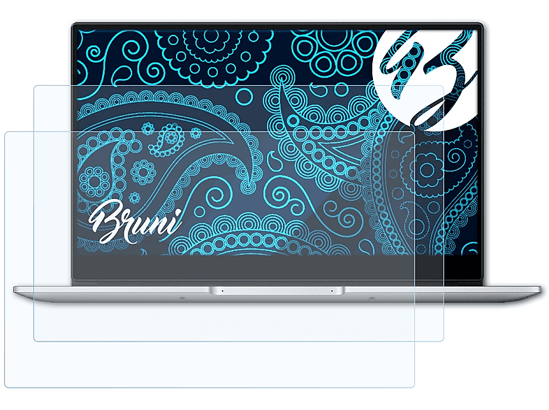 BRUNI 2x Basics-Clear Schutzfolie(für (2021)) 14 D Huawei MateBook
