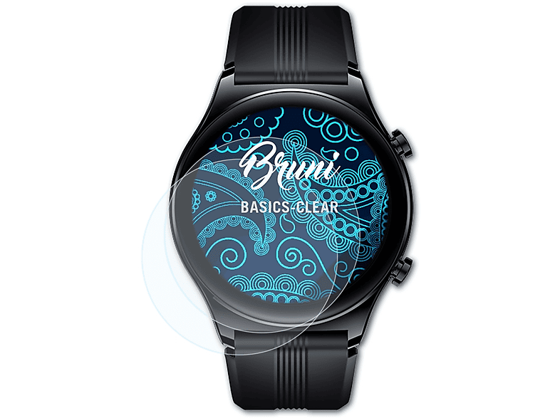 BRUNI 2x Basics-Clear Schutzfolie(für Honor Watch GS 3)