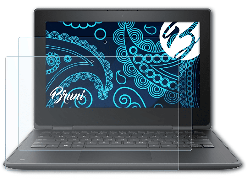 BRUNI 2x Basics-Clear Schutzfolie(für HP ProBook x360 11 G5 EE)