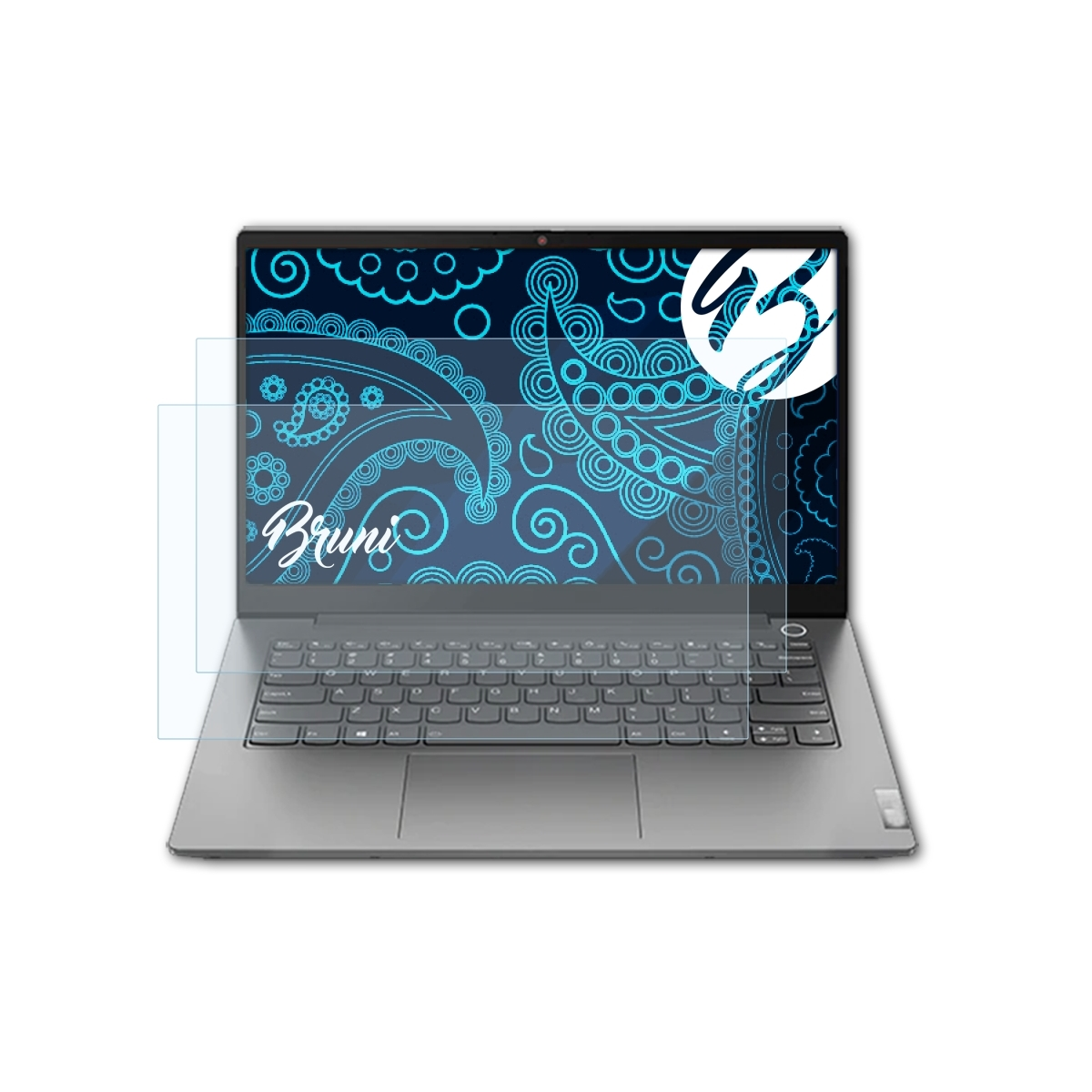 BRUNI 2x Basics-Clear Schutzfolie(für ThinkBook Lenovo (Gen 3)) 14