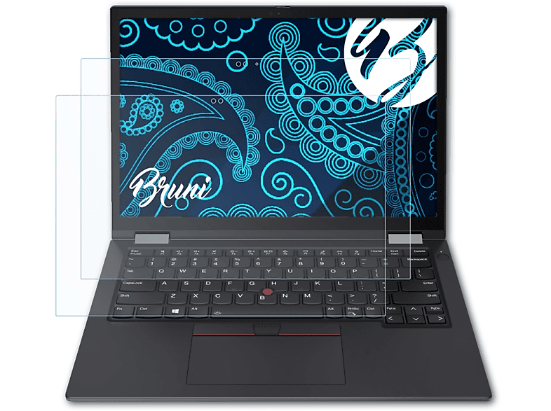 Basics-Clear 2x 2)) BRUNI Lenovo Yoga (Gen X13 Schutzfolie(für ThinkPad