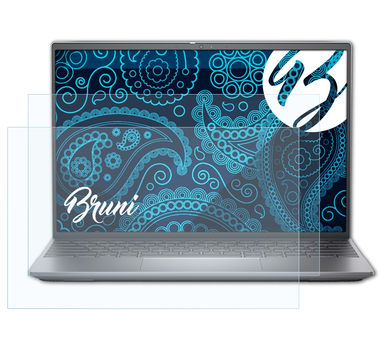 BRUNI 2x Basics-Clear Schutzfolie(für Dell 13 Inspiron (2022))