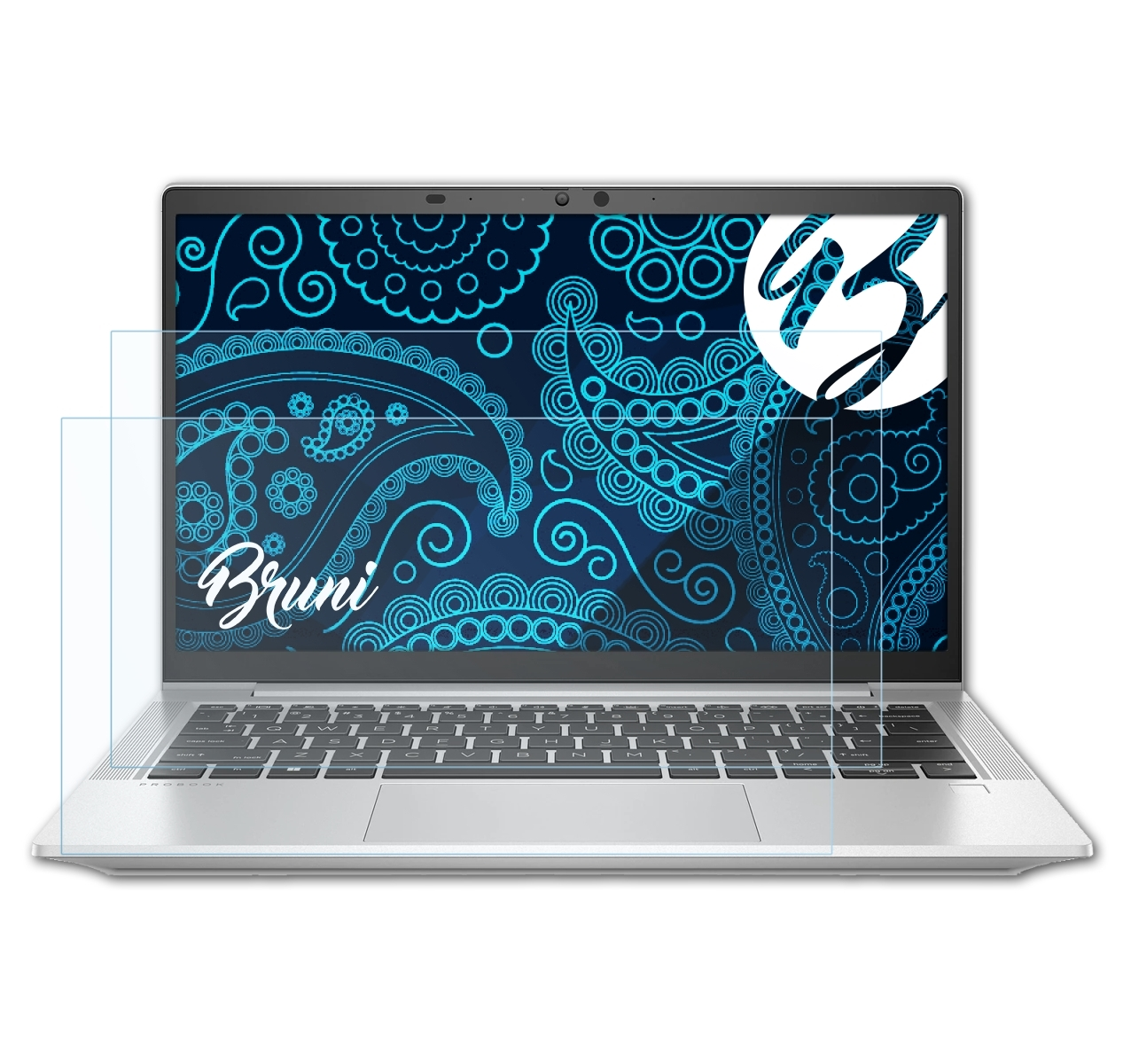 BRUNI 2x Basics-Clear Schutzfolie(für HP 635 ProBook Aero G8)