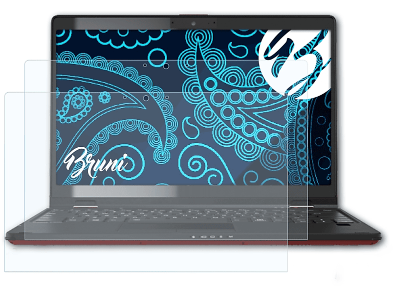 BRUNI 2x Basics-Clear Schutzfolie(für Fujitsu Lifebook U9311X)