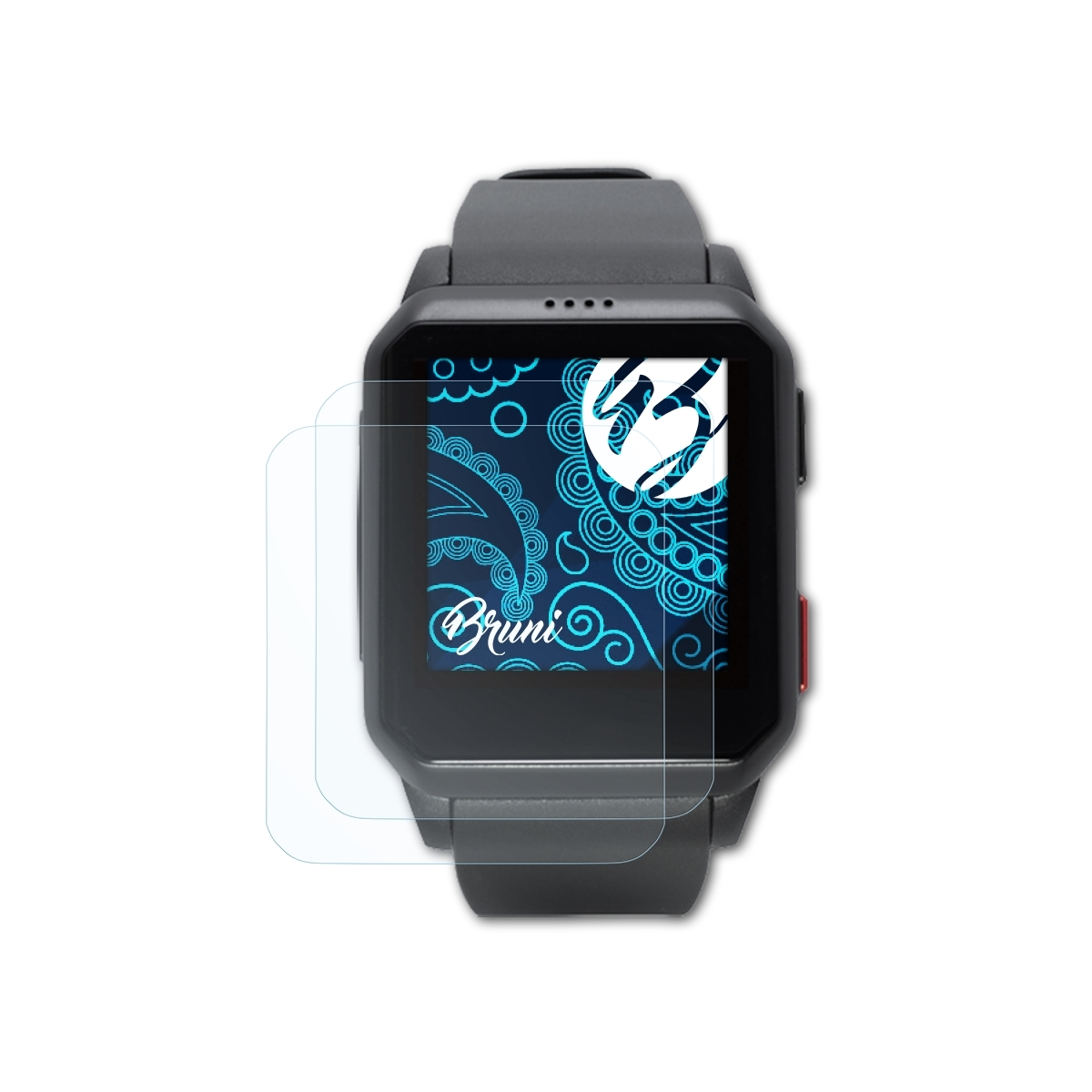 BRUNI Basics-Clear 2x Motion) Smartwatcher Schutzfolie(für