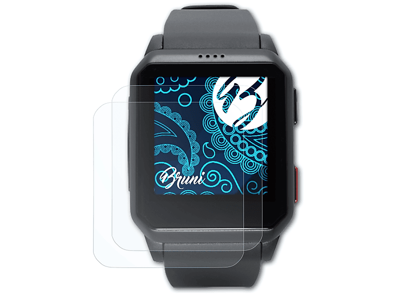 BRUNI Basics-Clear 2x Motion) Smartwatcher Schutzfolie(für