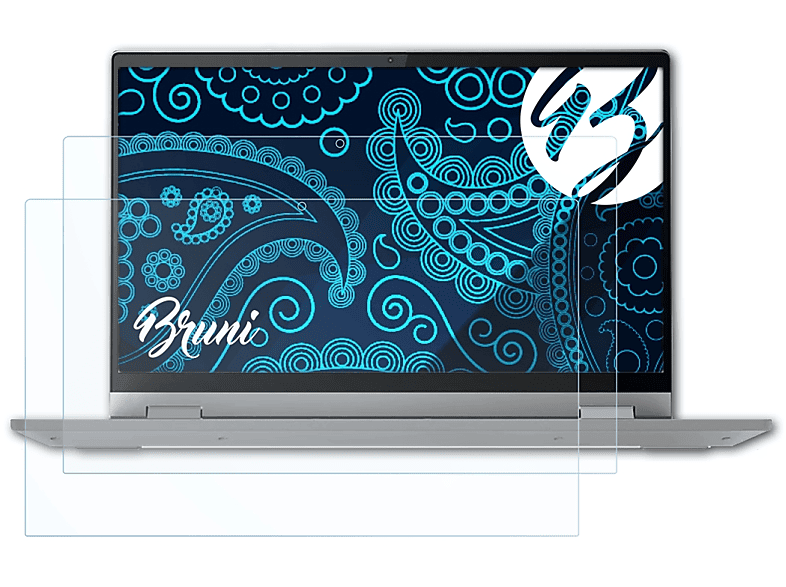 BRUNI 2x Basics-Clear Schutzfolie(für IdeaPad Lenovo Inch)) Flex 5i (14