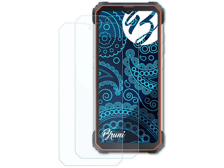 BRUNI 2x Basics-Clear Schutzfolie(für Blackview BL8800 Pro)