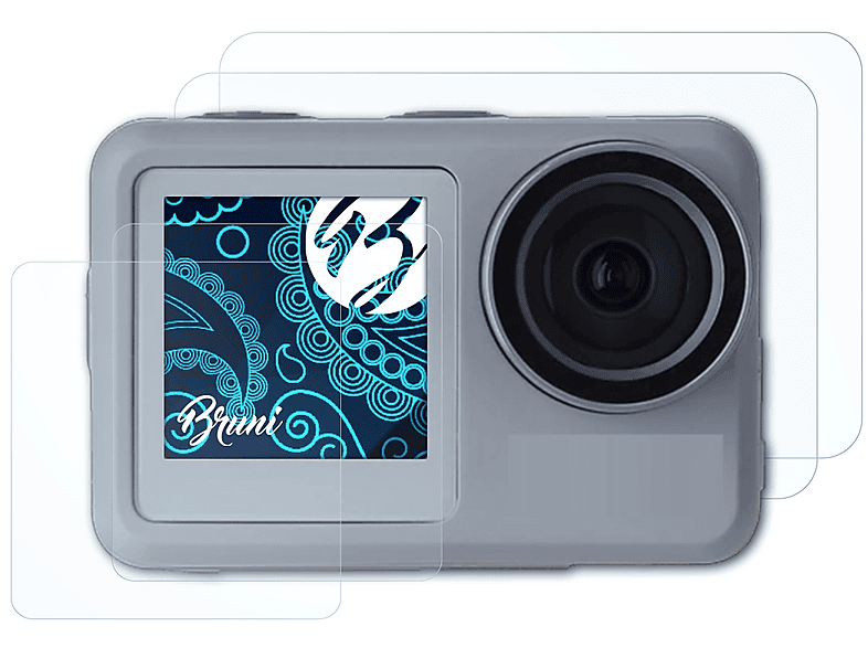 BRUNI 2x Basics-Clear Schutzfolie(für Rollei Actioncam 9S Plus)