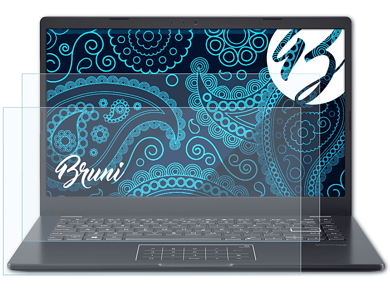 BRUNI 2x Basics-Clear Schutzfolie(für Asus Vivobook Go 14 (E410))