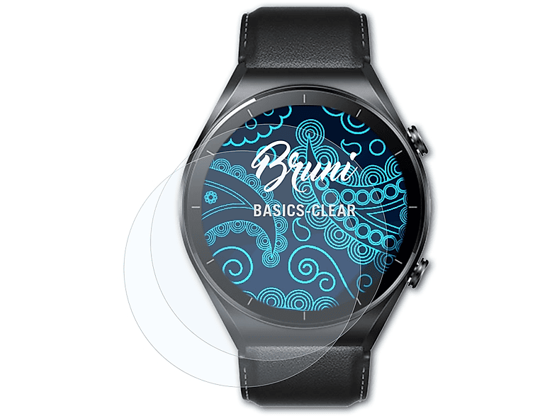 BRUNI 2x Basics-Clear Schutzfolie(für Xiaomi Watch S1)