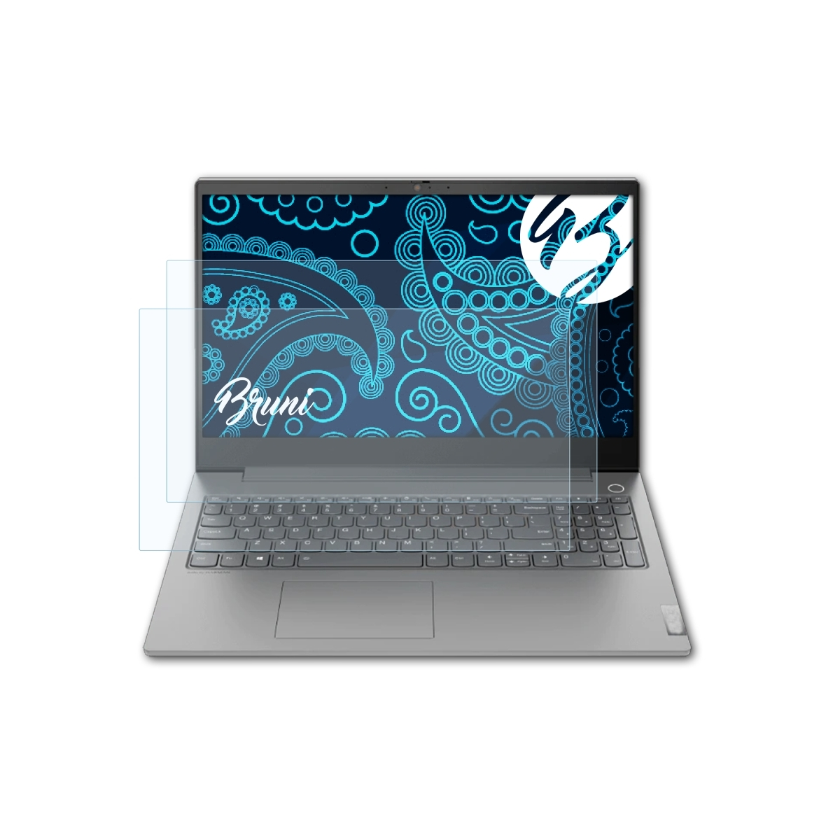 BRUNI 2x Schutzfolie(für ThinkBook Lenovo 15p (Gen 2)) Basics-Clear