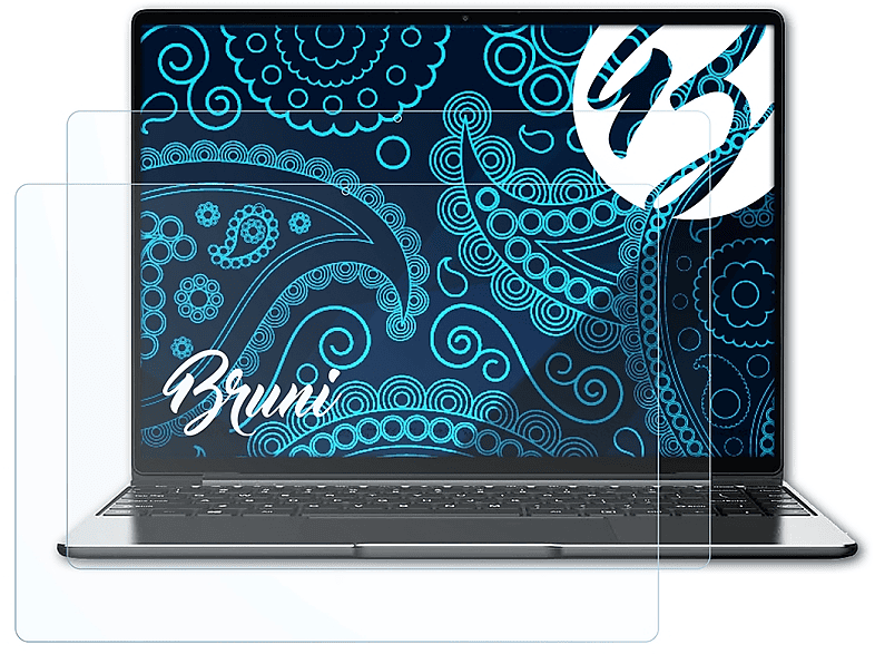 BRUNI 2x Basics-Clear Schutzfolie(für Chuwi LarkBook X)